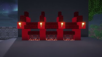 Aesthetic Red Wall Designs in Minecraft (Nether Brick & Terracotta Castle