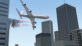 After Accidental Takeoff Airbus A340 Directly Went To Buildings And Crashed [Xp 11]