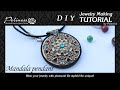Mandala pendant - polymer clay DIY