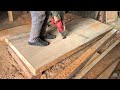 Woodworking Ingenious Super Skills Of Worker // Extremely Heavy Large Dining Table Hardwood Projects