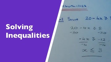 How To Solve Simple Linear Inequalities, such as 3x -- 1 less than 17