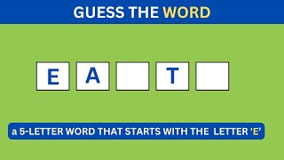 Guess the word: a letter 5 letter word that starts with the letter E, "Unbelievable! "