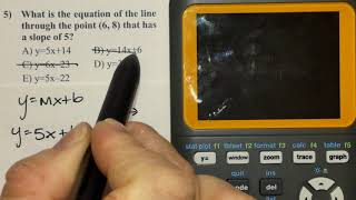 ACT Practice - Slope, Parallel Lines & Perpendicular Lines - Question 5