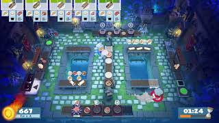 Overcooked 2: Night of the Hangry Horde, Level 3-1, 2 Players, 4 Stars (1479)