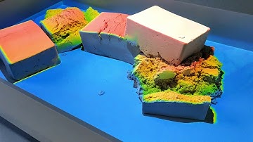 Large AR-Sandbox with kinetic sand