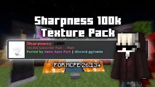 Sharpness 100K PvP Texture Pack For MCPE 26.13+ | [Better PvP Items & Tools]