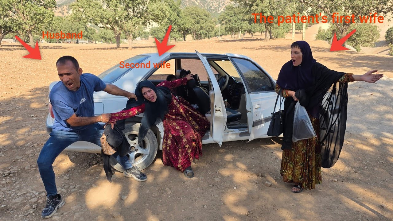 Preventing the husband from taking his second wife with them to the city to buy necessary items.....