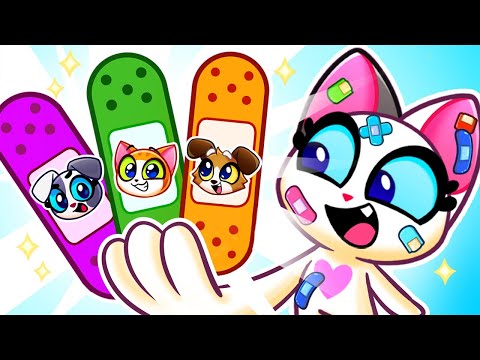 😸 ¡Ay! Vamos a poner una curita 🩹 | Lección de seguridad con Purr-Purr