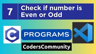 7 - Program To Check Even Or Odd C Programs Coderscommunity
