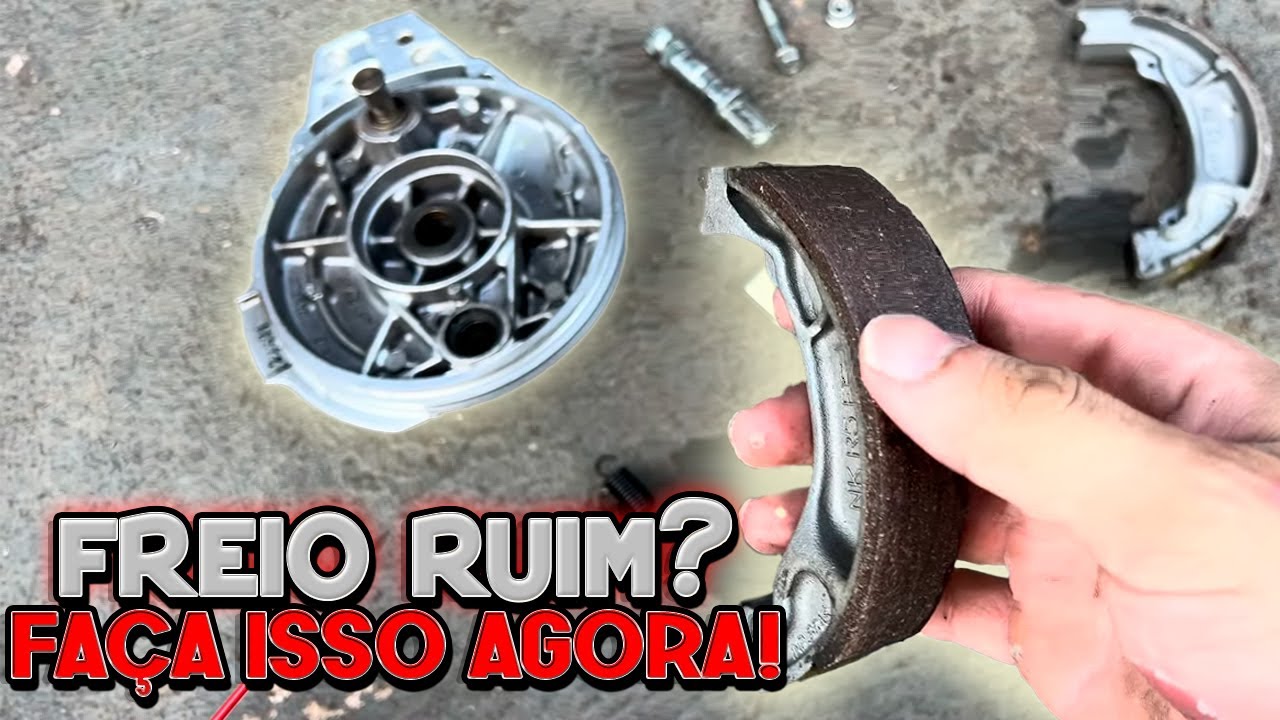 COMO RESOLVER O FREIO RUIM DA SUA MOTO 125/150/160 {FREIO COLANDO ...