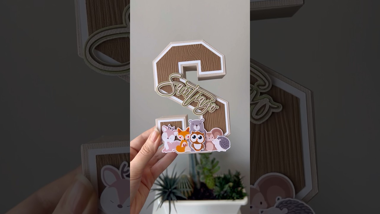 Custom 3D Letter for Woodland Baby Shower Theme 🦊