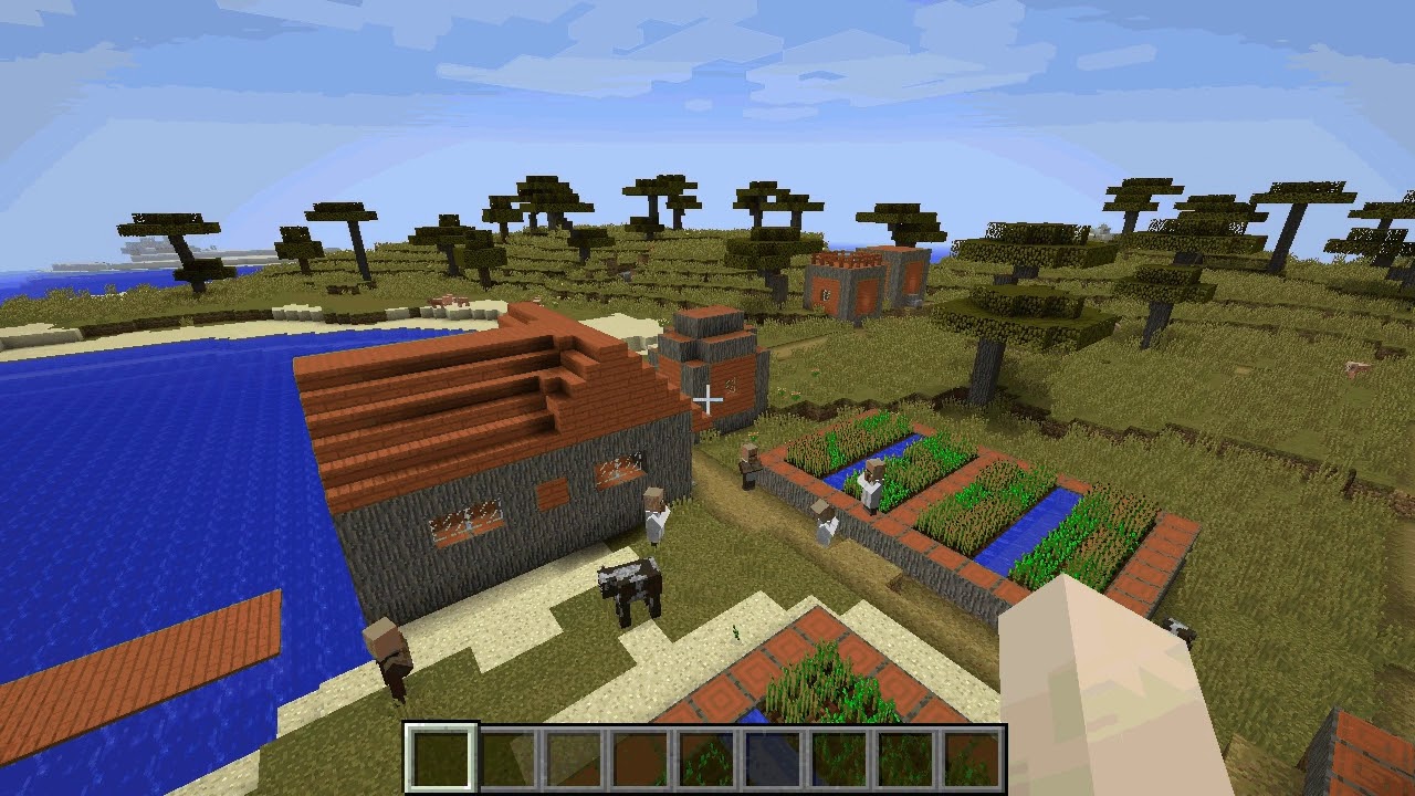 Minecraft 1 12 2 Seed 037 Two Island Villages Near Spawn Youtube