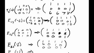 Matrix Algebra Lecture Part 8: Elementary Matrices Example