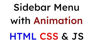 How to Create a Sidebar Menu with Animation using HTML CSS & JavaScript