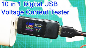 Digital 10 in 1 Colorful LCD Display USB Tester Voltage Current Tester