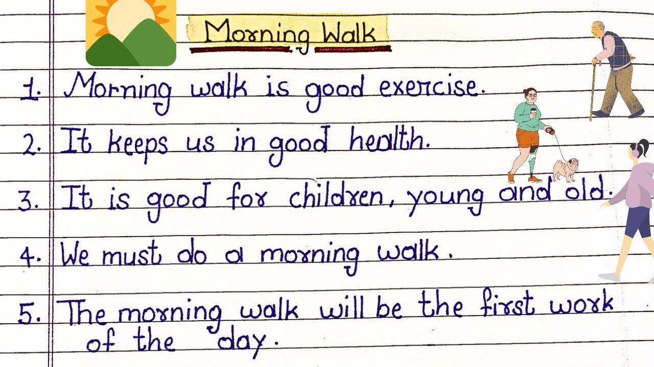morning walk essay class 4th