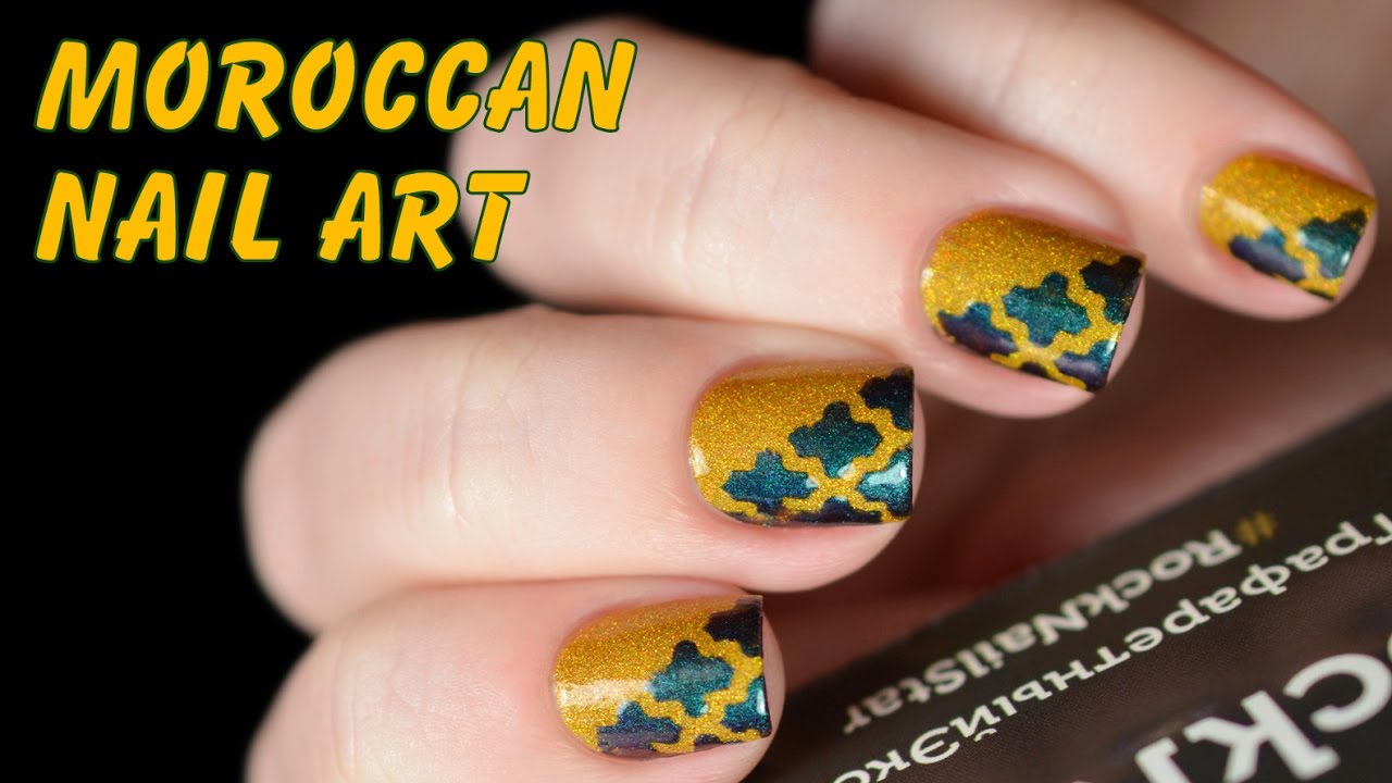 Moroccan Nail Art Tutorial - Маникюр с орнаментом