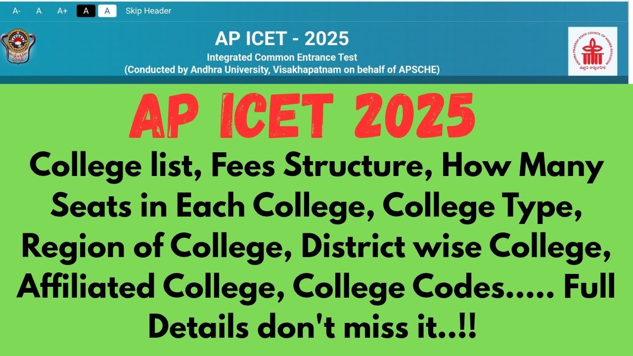 AP ICET COUNSELLING 2025 PARTICIPATING COLLEGE FEES, COLLEGE FEES, FEE STRUCTURE