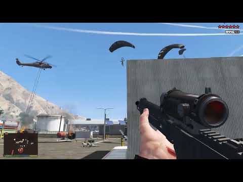 GTA 5 [R.D.E. 4.0.3] - First Person Military Base Rampage + Ten Star Escape
