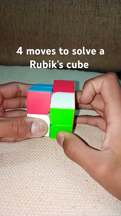 4 moves to solve a Rubik's cube