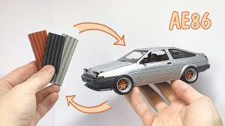 Превращение пластилина в машину, Toyota AE86, 90 часов работы за 15 минут, как я это делаю?