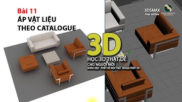 Bài 11, ÁP VẬT LIỆU THEO CATALOGUE , lớp dạy 3D online #3dcanban, #hoc3dnangcao