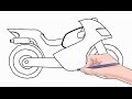 How to Draw a Motorcycle Easy Step by Step