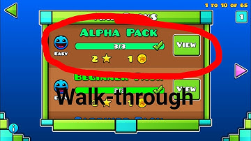 Geometry Dash - Alpha Pack Walkthrough