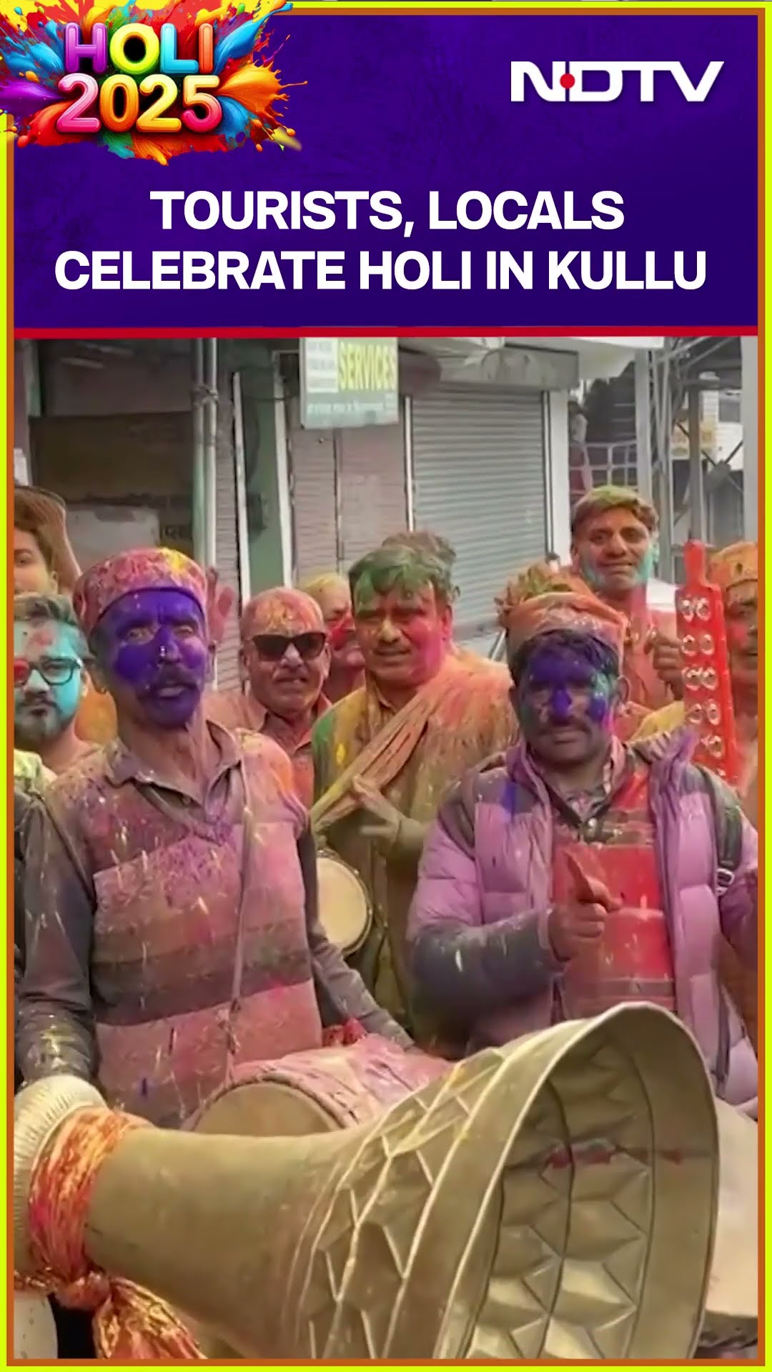 Tourists, Locals Celebrate Holi With Enthusiasm In Kullu