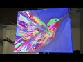 Hummingbird in Flight Acrylic Painting #artshorts #art #acrylicart #painting #hummingbird