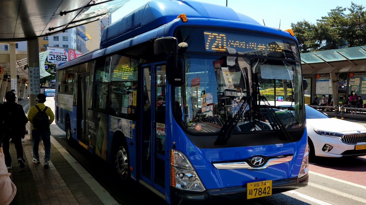 서울(720 제일여객) [동묘앞~제기동역.서울약령시]구간 2022년 2월식 현대[HYUNDAI] 뉴슈퍼에어로시티 F/L CNG 개선형 zf 저상 앞면 주행영상[2023.07.03]