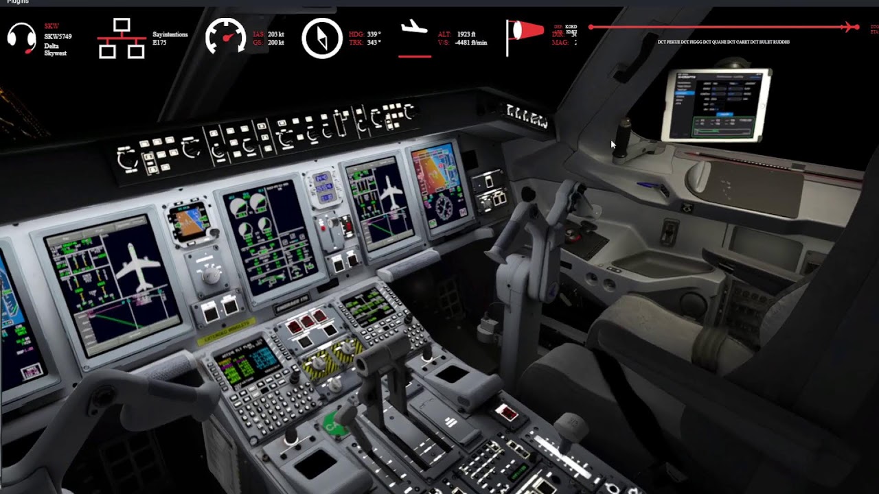 X-Plane 12 12.4 X-Crafts Embraer E175 KORD/KMCI Say intentions Traffic Global