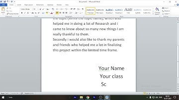 How To Make Acknowledgement in MS Word under 2 minutes !!  Part 4