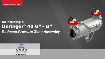 Maintaining a Deringer™ 40 6" – 8" Reduced Pressure Zone Assembly