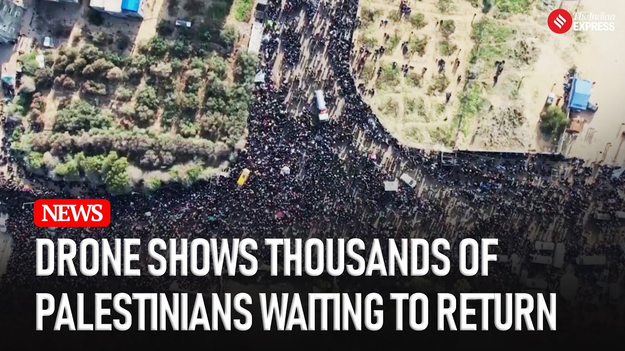 Watch: Drone Captures Displaced Palestinians Waiting To Return To Gaza ...