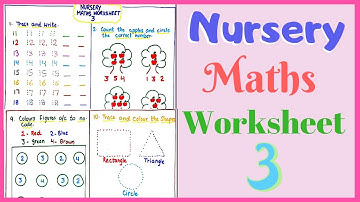 Nursery Maths Worksheet Part 3 | Math Worksheet | Maths Worksheet for Nursery Class | Maths Syllabus