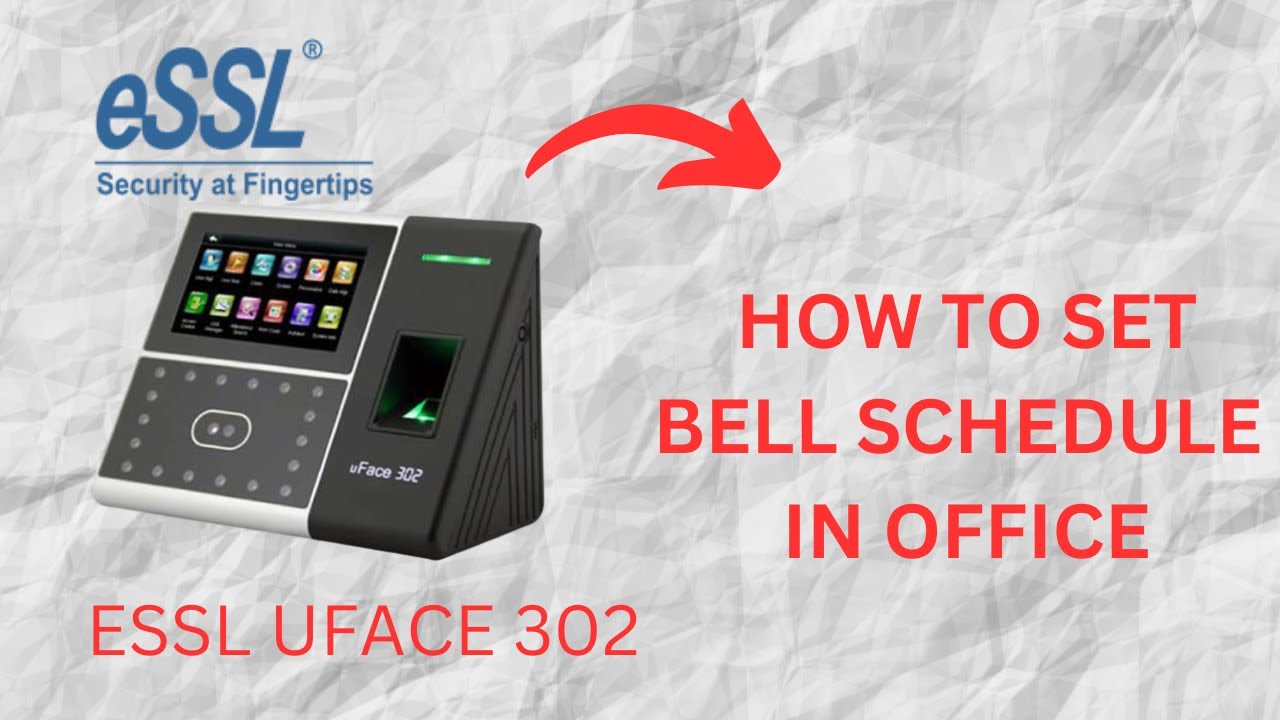 ⁣❤❤How to set Bell Schedule in ESSL UFACE 302❤❤