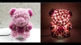 Такого ещё нет на YOUTUBE МК Светильник Медведь из роз Розы из фоамирана\MasterDiy Такого ещё нет на YOUTUBE МК Светильник Медведь из роз Розы из фоамирана\MasterDiy