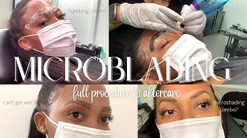 MICROBLADING vs MICROSHADING EYEBROWS COMBO: Full Procedure, Healing Process & Aftercare Tips - VLOG