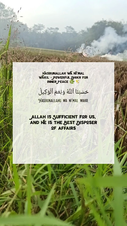 Secret Dhikr That Calms the Heart – Hasbunallah wa Ni'mal Wakil 🌙🕊️ #dhikr #shorts
