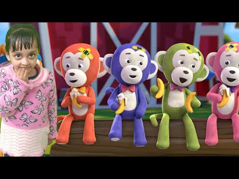 Five Little Monkey's Jumping On The Bed | Nursery Rhymes & Kids Songs - Baby Songs TV
