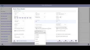 Exporting Basic Class Roster in Tyler SIS