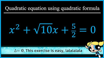 How to solve quadratic equation, Delta=0
