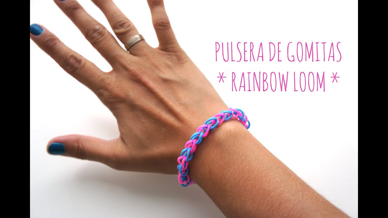 Como Hacer Pulseras De Ligas-Gomitas, Loom Bands, DIY, Con los Dedos