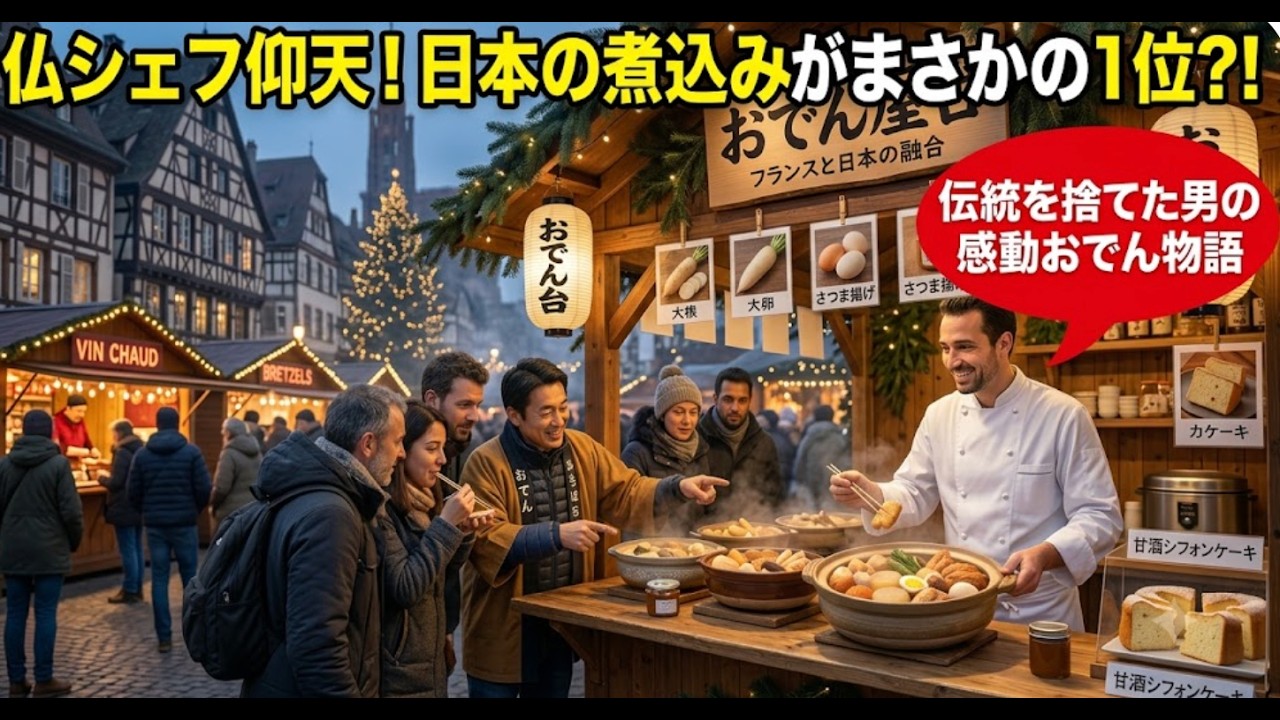 【フランス1位の衝撃】「日本の煮込みは足元にも及ばない」と見下すフレンチシェフをおでん屋に連れて行った結果…驚愕の結末に世界が仰天！