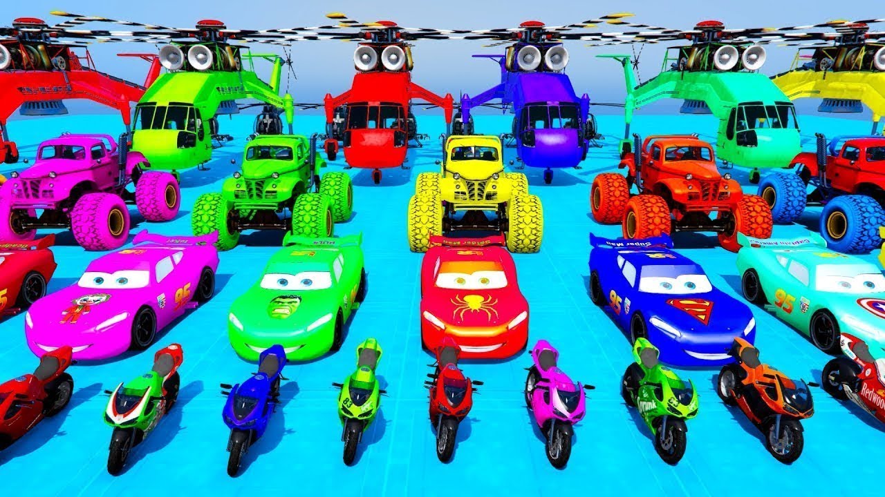 GTA V Superheroes Crazy Race Challenge with Super Cars  GTA 5 Spiderman Car Stunt Race