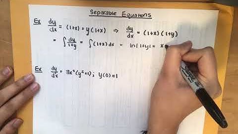 Differential Equations (Separable Equations) Example 2