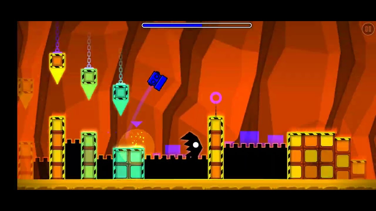 Day two of beating geometry dash world levels - YouTube