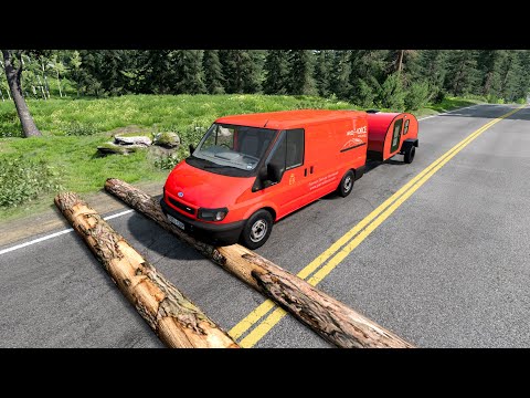 Mobil vs Fallen Tree - beamng drive