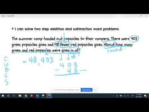 Two Step +/- Word Problem #3